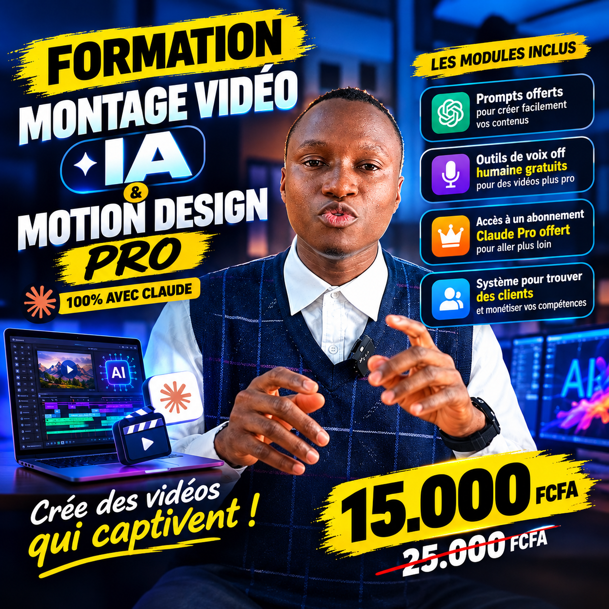 Formation Montage Vidéo IA & Motion Design Pro avec Claude